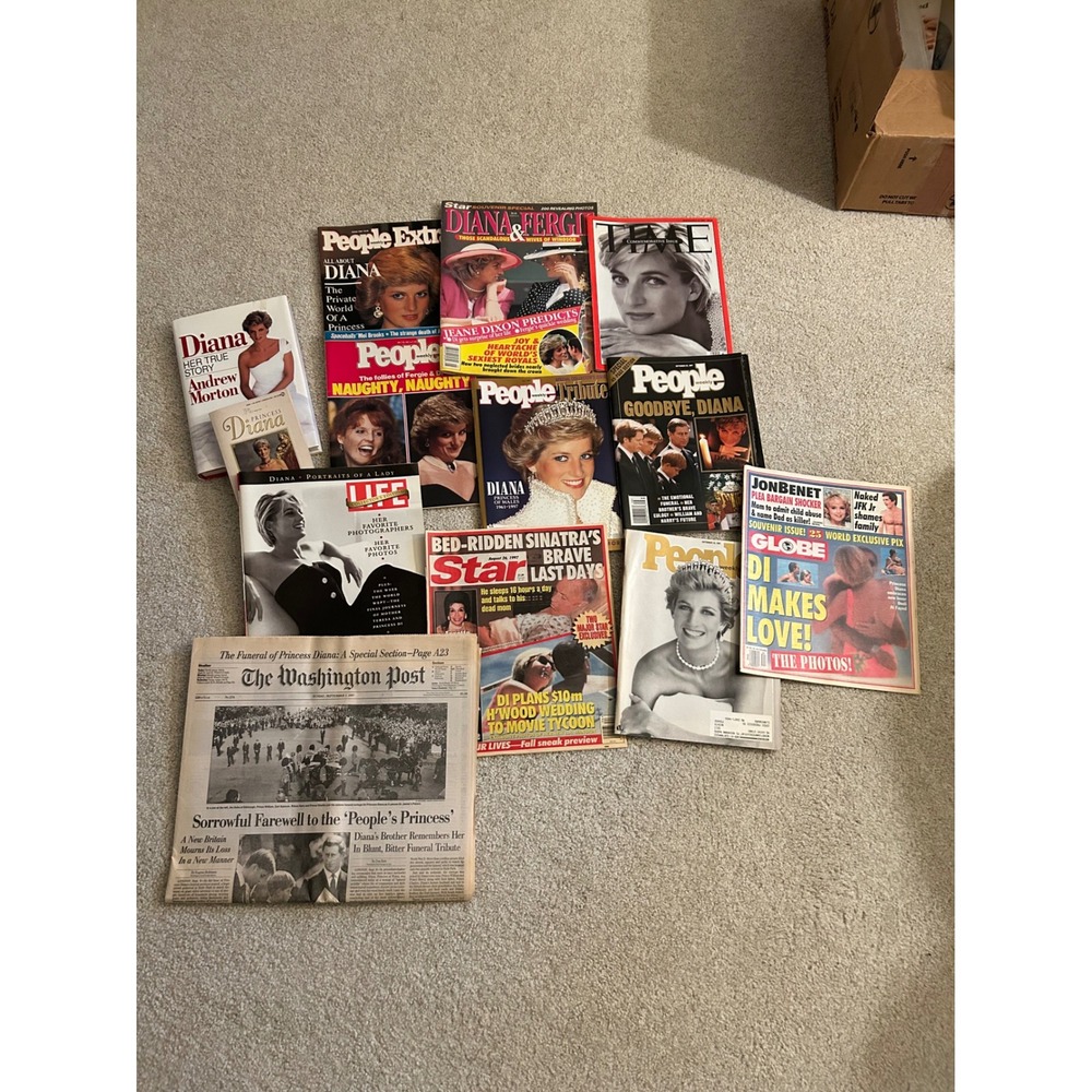 Princess Diana Memorabilia Lot People Time Life Magazines Washington Post